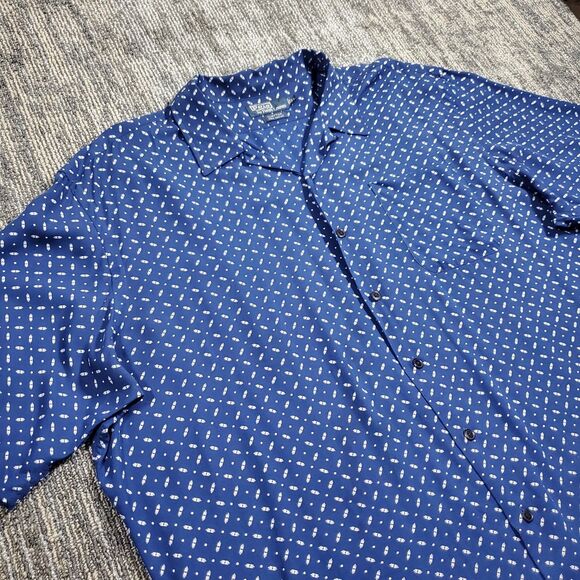 Vintage 90s Polo Ralph Lauren Shirt Men's Clayton XXL Geometric, Rayon, Y2K - Picture 12 of 12